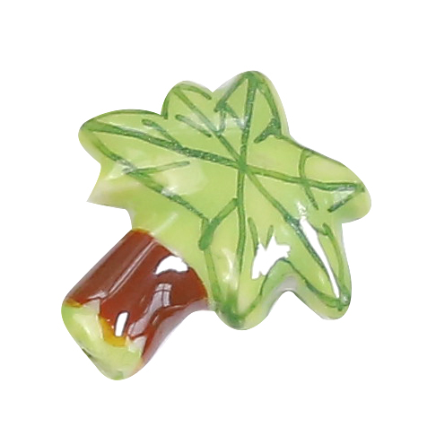 Wholesale Hand Drawn Coconut Tree Ceramic Loose Beads