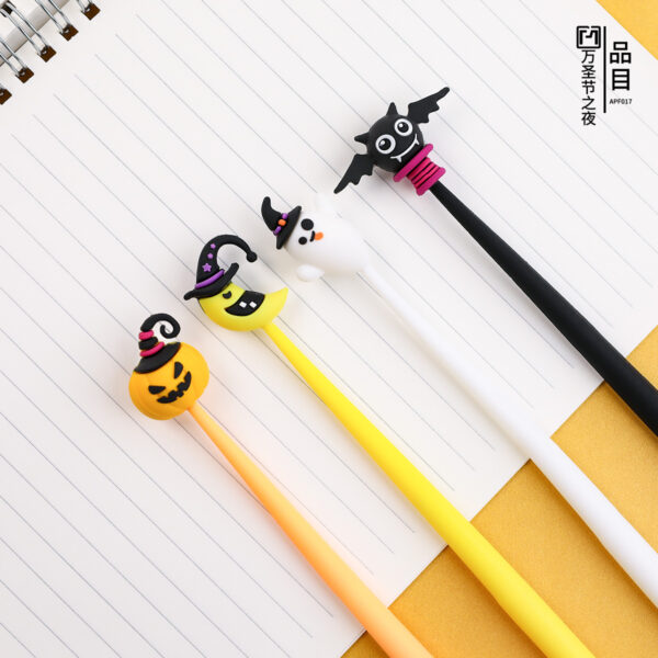 Wholesale Random Black Plastic Gel Pen Halloween Styling Pen