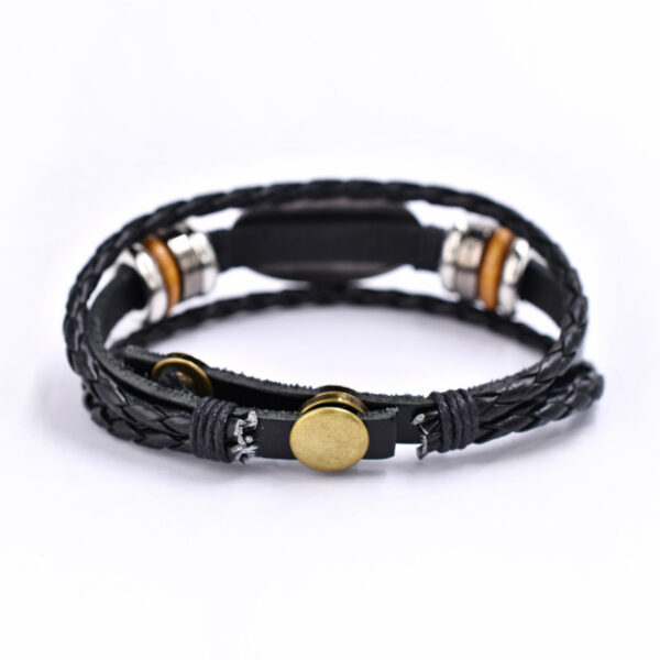 O1CN01NDSDRt1N2XUy5VL8H_6000000001512-0-cib Wholesale Zinc Alloy Genuine Leather Multi-layer Snap Button Beaded Bracelet