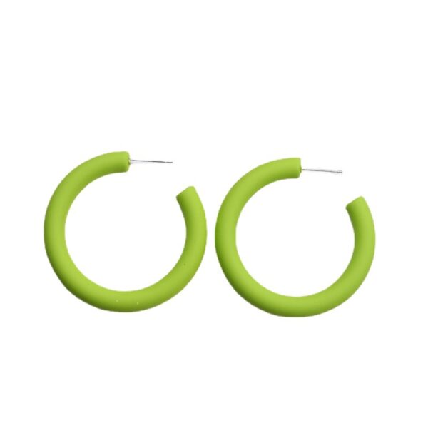 Wholesale Candy Color C Shape Spray Paint Acrylic Earrings