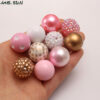 O1CN01NEZfie1QEr9JU3i9B_2201245431945-0-cib-1 Wholesale 50pcs Pink+gold Print 20MM Acrylic Large Beads