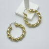 Wholesale Geometric Twist Big Circle Alloy Earrings