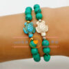 Wholesale Turtle Starfish Elastic Beaded White Blue Turquoise Bracelet