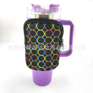 Black background color circle / Double pocket