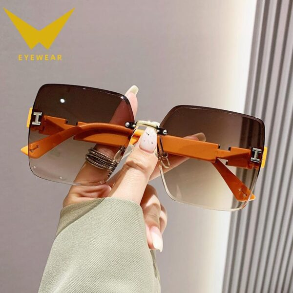 Wholesale Frameless Edge Gradient High-end Sunglasses