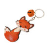 Wholesale PU Cotton Filled Bell Little Fox Keychain