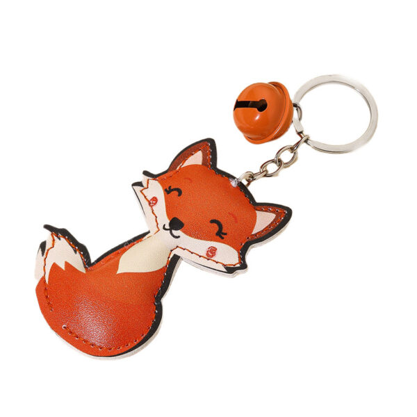 Wholesale PU Cotton Filled Bell Little Fox Keychain