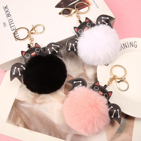 O1CN01NMAtav1m9Hm2CTBjj_2206918704911-0-cib Wholesale Bat Pendant Rex Rabbit Fur Keychains