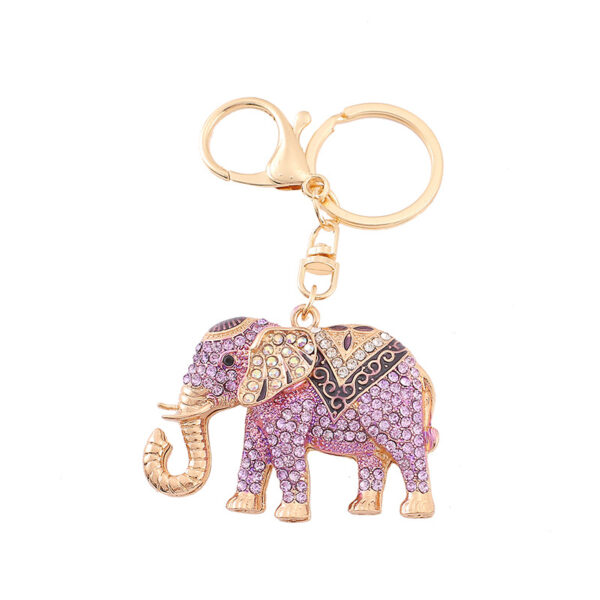 Wholesale Elephant Diamond Zinc Alloy Keychains
