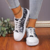 Wholesale Lace Up Flat Casual Canvas Shoes Rubber Women Shoes