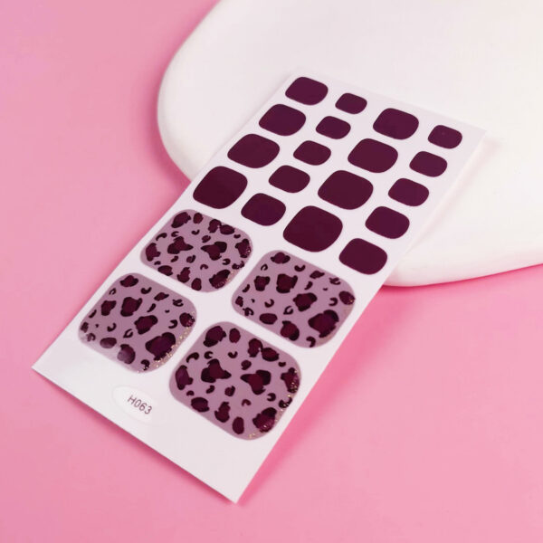 Wholesale Plastic Leopard Print Toenail Stickers