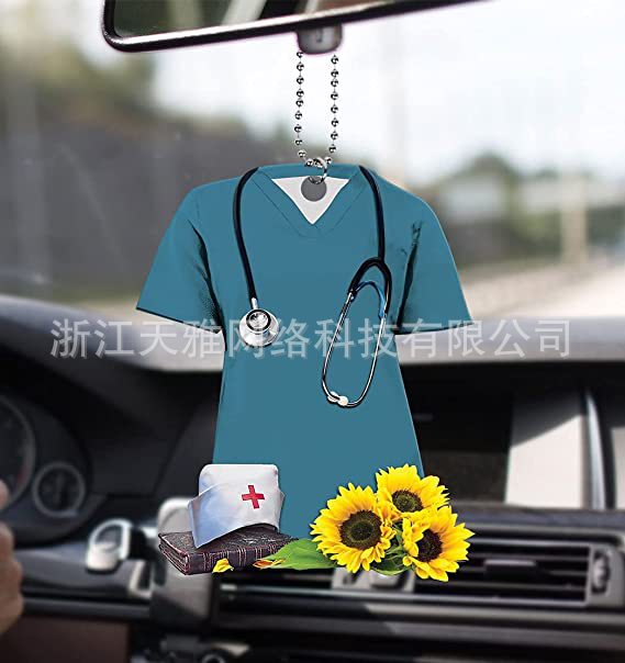 Wholesale Acrylic Nurse Uniform Car Hanging Decoration