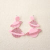 Wholesale Pink Planet Acrylic Earrings