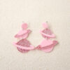 Wholesale Pink Planet Acrylic Earrings