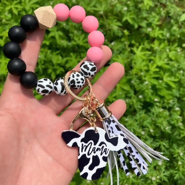 O1CN01NSIuC91FT5iafOkwf_2698260487-0-cib Wholesale Western Style Leopard Print Silicone Bead Bracelet Keychain