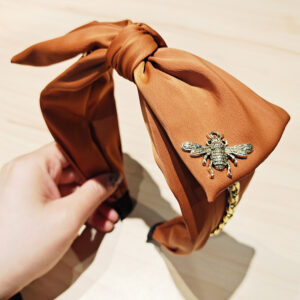 Curry Bee Chain Bow Headband
