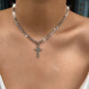Wholesale Full Diamond Cross Alloy Necklaces