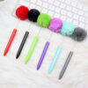 Wholesale New Plush Ball Bead Pen Creative DIY Handmade Plastic Plush Ball Beaded Ballpoint Pen High Value Plush Pen