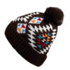 Wholesale Autumn and Winter Plush Women's Aztec Pattern Warm Wool Ball Knitted Wool Hat