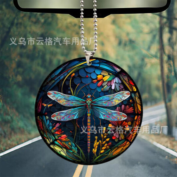 Wholesale New Acrylic Christmas Halloween Ornament Dragonfly Wreath Car Pendant