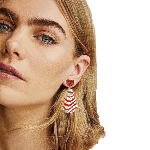 Wholesale Christmas Dinosaur Cactus Gingerbread Man Acrylic Earrings