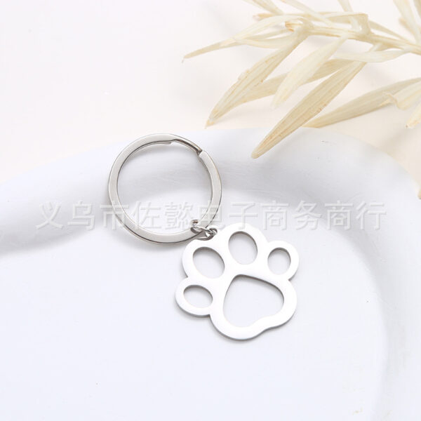 Wholesale Stainless Steel Cat Claw Keychains