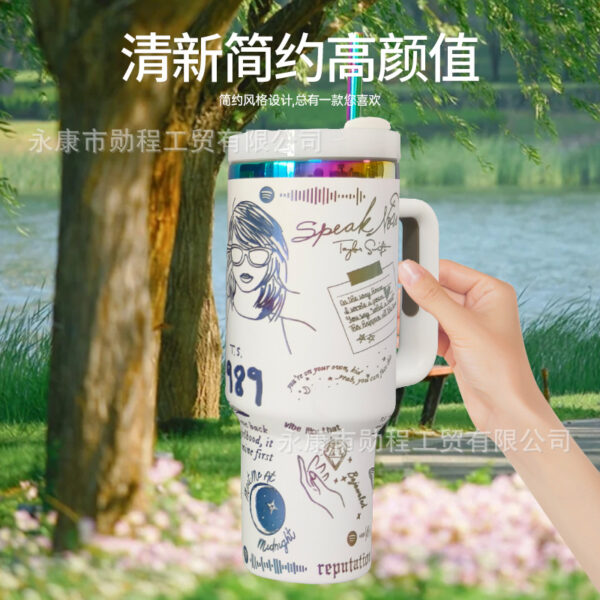 O1CN01NZ7eD31XE7yVyU4Pa_2217532142891-0-cib Wholesale 40oz Colorful Large Capacity Ion-plated Car Cup Ice Cup