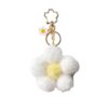 Wholesale Plush Colored Flower Ball Keychains