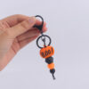 Wholesale Halloween BOO Bat Silicone Handmade Beaded Keychain