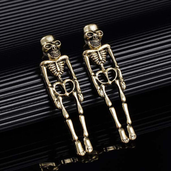 Wholesale Halloween Skeleton Exaggerated Dark Style Earrings