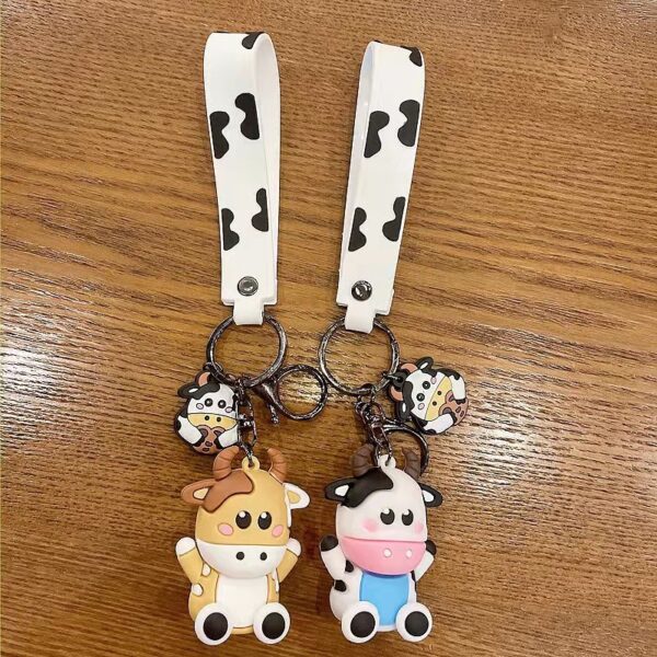 Wholesale Silicone Cow Cute Keychain