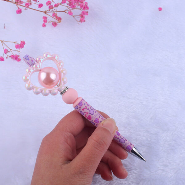 Wholesale Beaded Pens Valentine's Day Love Silicone Handmade Beaded Pen