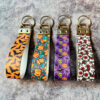 Wholesale Halloween Leather Wristband Keychain
