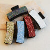 Wholesale Sequin PU Leather Hairpin Shark Clip
