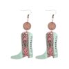 Wholesale of Western Style Plants, Flowers, Retro Ethnic Style Long Boots, Wooden Earrings