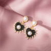 Wholesale Vintage Fine Diamond Pearl Alloy Earrings