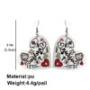 Wholesale Valentine's Day Teacher's Day Popular Heart Shape Leather Earrings