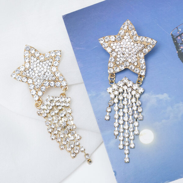 O1CN01NsRs3H1XcOmiH2GAo_1734342944-0-cib Wholesale Jewelry Star Tassel Metal Earrings