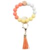 Wholesale Colorful Silicone Beaded Wrist Keychain