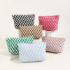 Wholesale Large Wool Checkerboard Large Capacity Pencil Case Knitted Storage Bag