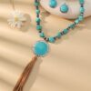 O1CN01Nt51z91jhgviJ3OhT_2215436944580-0-cib Wholesale Round Turquoise Pendant Alloy Necklaces