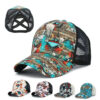 O1CN01NtypMh1INXh6ojUeV_2247210881-0-cib-1 Wholesale Western style Cross Ponytail Print Baseball Cap Peaked Cap