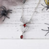 Wholesale Vintage Ruby Spider Dark Gothic Style Exaggerated Personality Necklaces