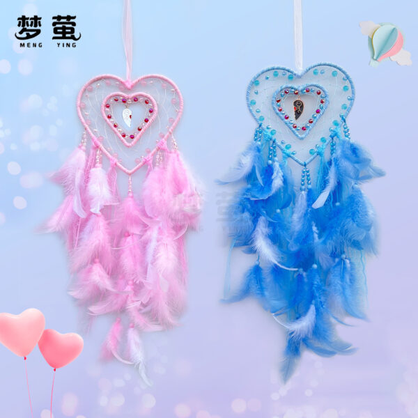 O1CN01NuaSp92DVGevfqzBb_2200613278614-0-cib Wholesale Hollow Heart Dream Catcher Decoration Ornaments