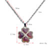 Wholesale Four Leaf Clover Petal Temperature Sensitive Color Changing Pendant Necklaces