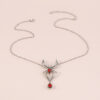 Wholesale Halloween Creative Ruby Spider Necklace