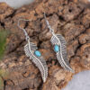 O1CN01O4WYsw1qyMWfFhon8_2206372095564-0-cib Wholesale Vintage Turquoise Feather Alloy Earrings