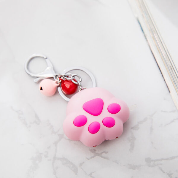 Wholesale ABS Lighted Sounding Glow Cat Claw Keychain