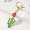 Wholesale Wooden Small Fresh Cactus Keychain