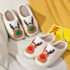 O1CN01O5obGc1ELvr31lzAN_2595180336-0-cib-1 Wholesale New Christmas Elk Thick Anti-slip Cute Winter Cotton Slippers